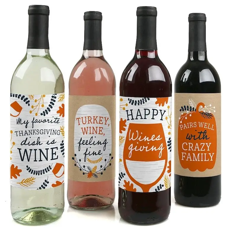 Thanksgiving wine label