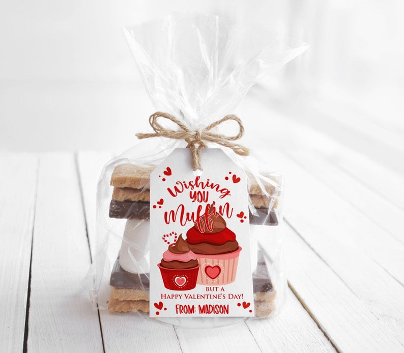 Valentine's Day Muffin gift tag printable