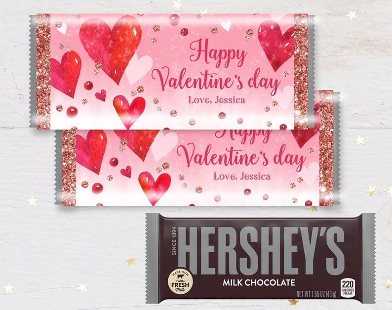Valentine's day chocolate wrapper