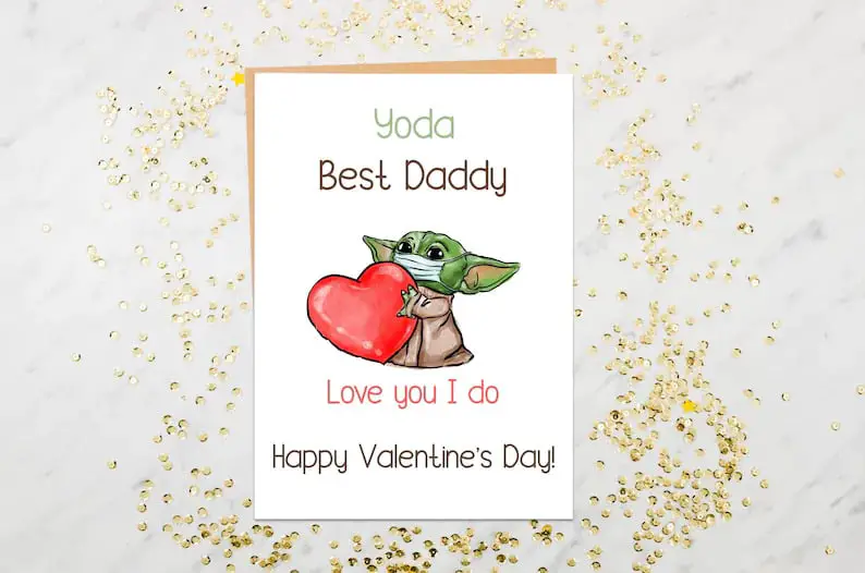 Yoda Valentine's Day Card for Dad