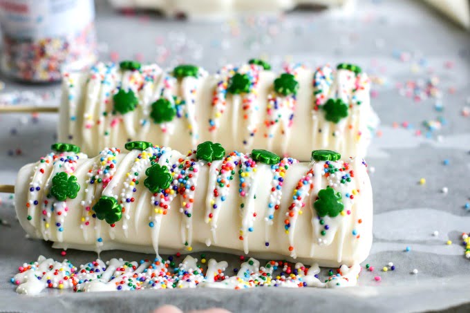 St Patrick's Marshmallow pop