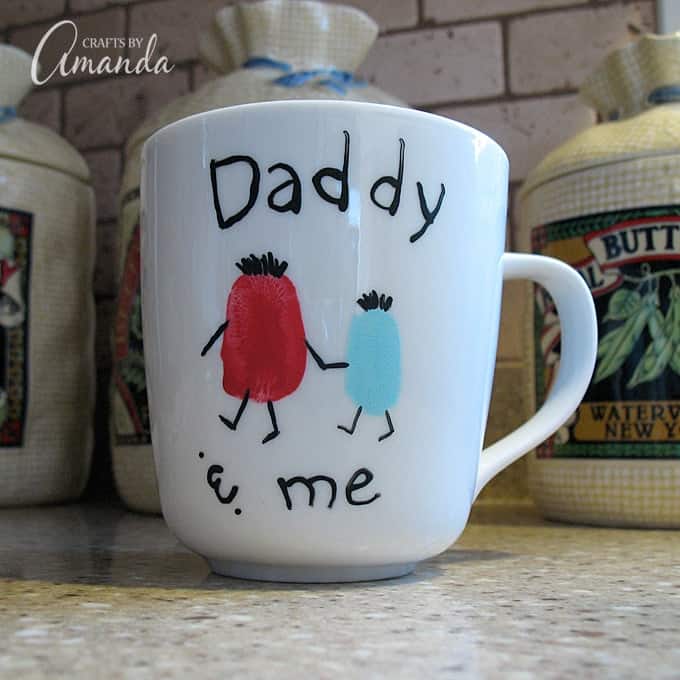 Fingerprint Daddy & Me Coffee Mug