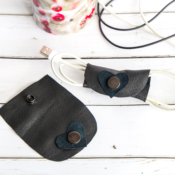 Leather DIY Cord Organizer 