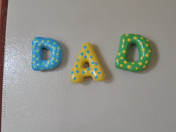 Salt Dough Dad Magnets
