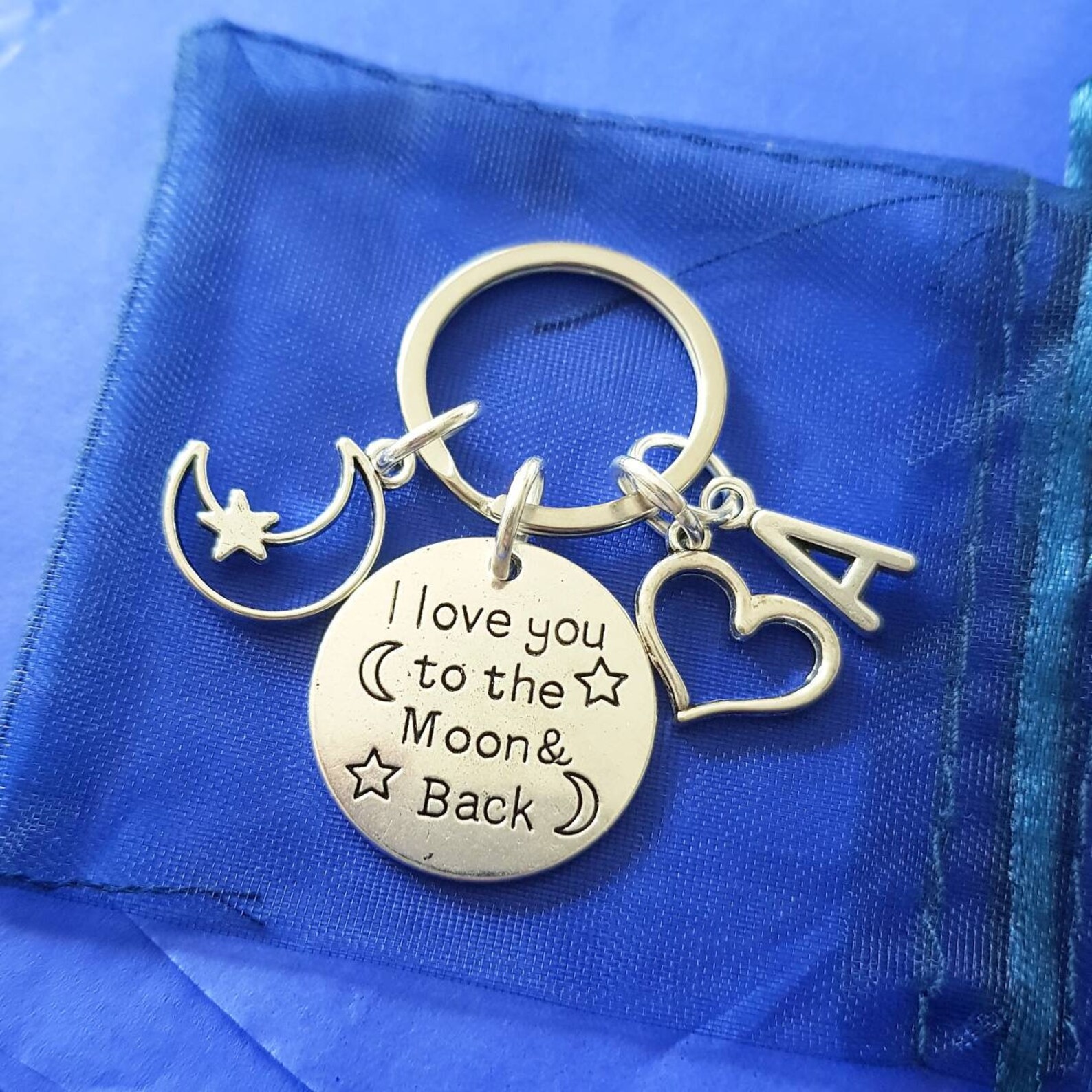 I Love You To The Moon and Back Key Ring