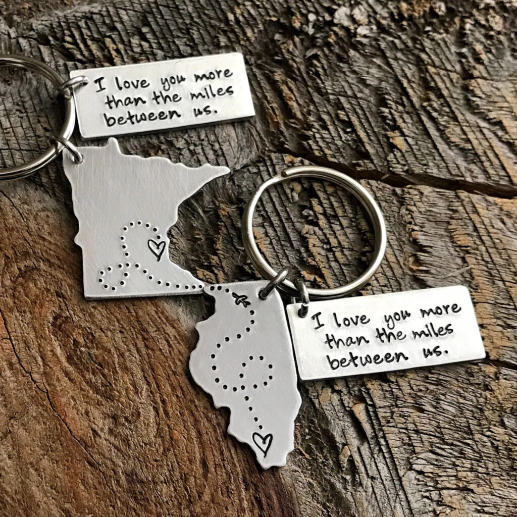 Long Distance Matching Keychains
