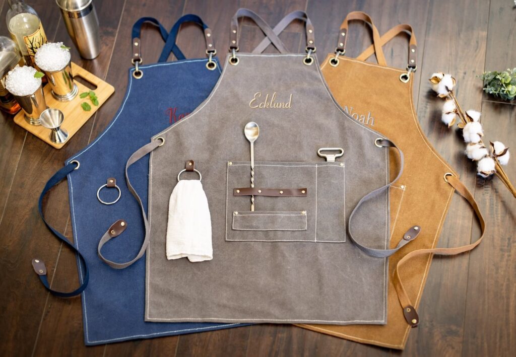 Embroidered Kitchen Apron