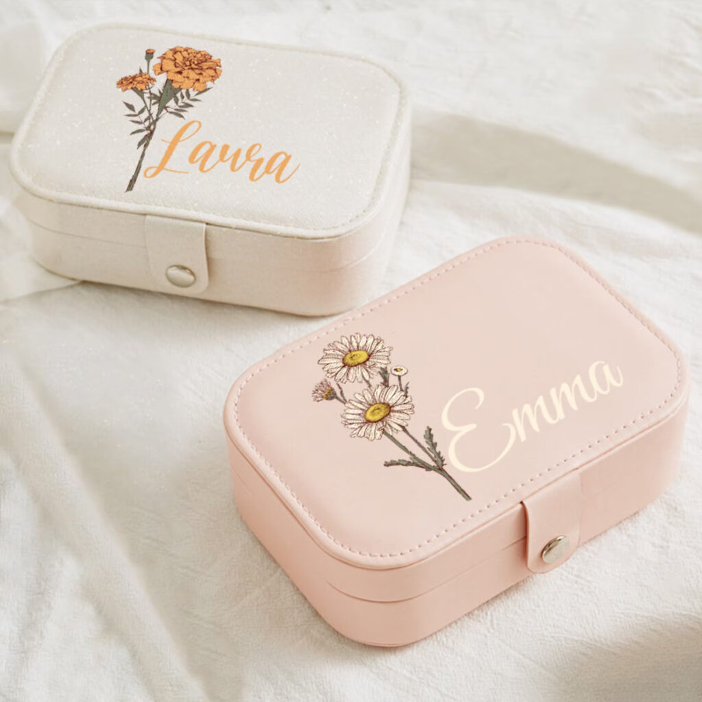 Birth Flower Jewelry Box