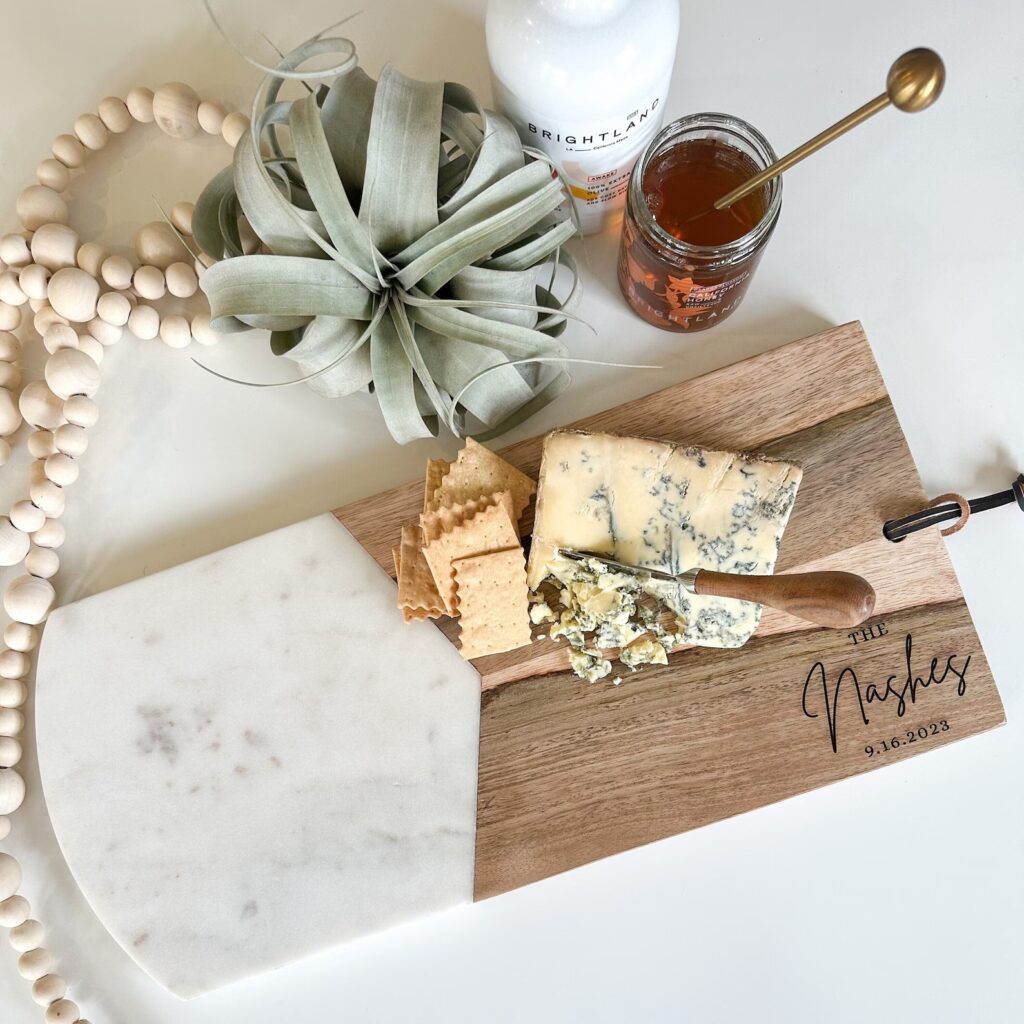 Marble and Wood Cheese Board