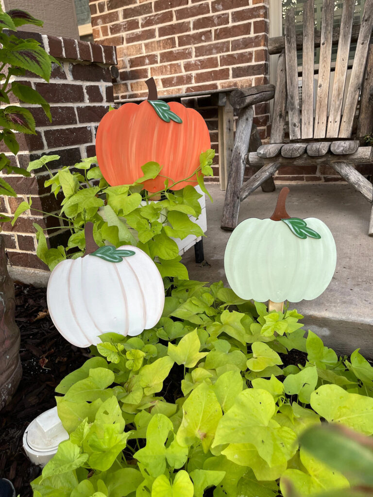 Pumpkin Patch Yard and Garden Art Stake