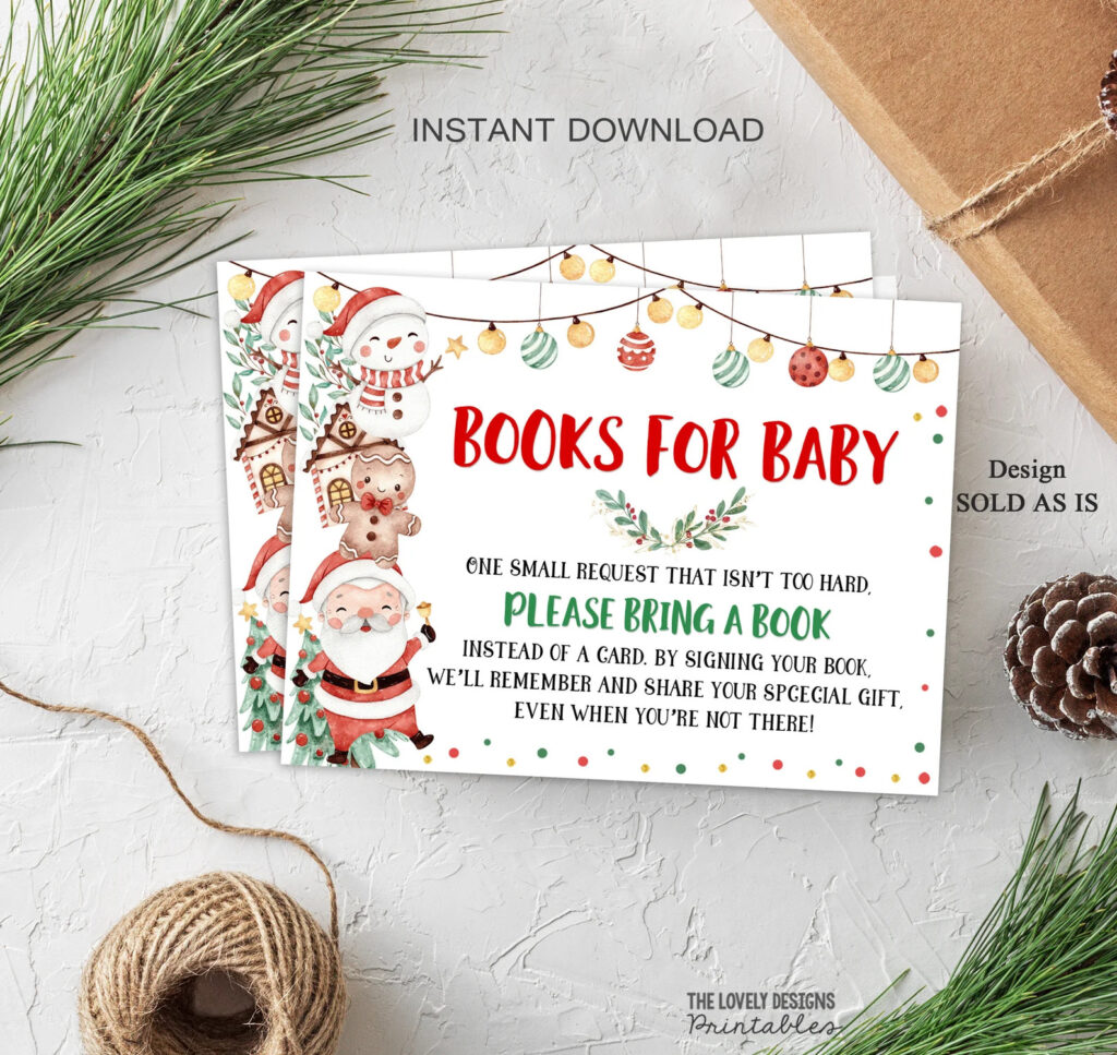 Christmas Books for Baby Insert Card