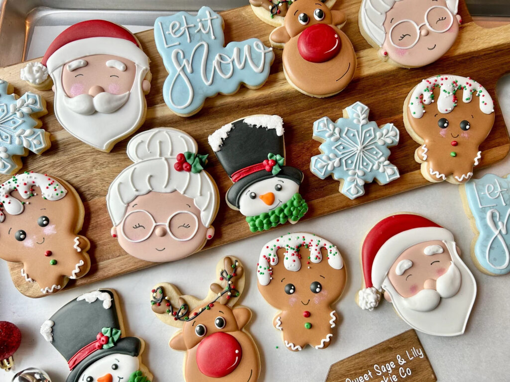 Winter Decorated Sugar Cookies