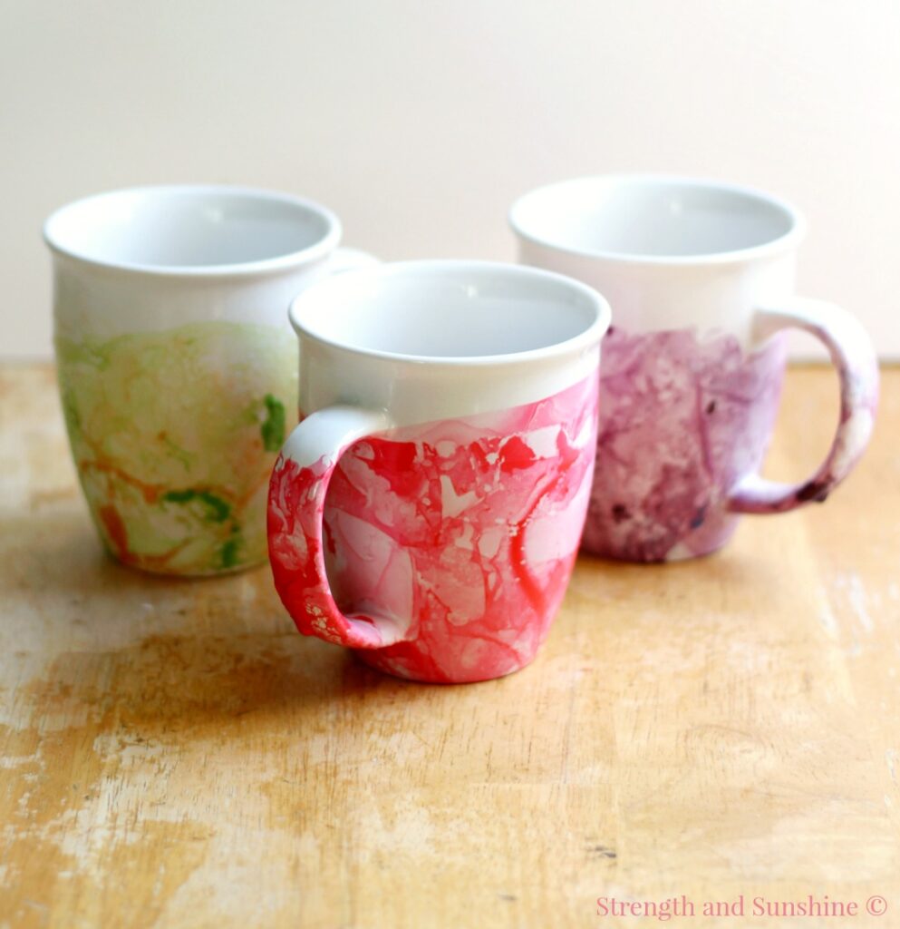 Marbled Nail Polish Mugs