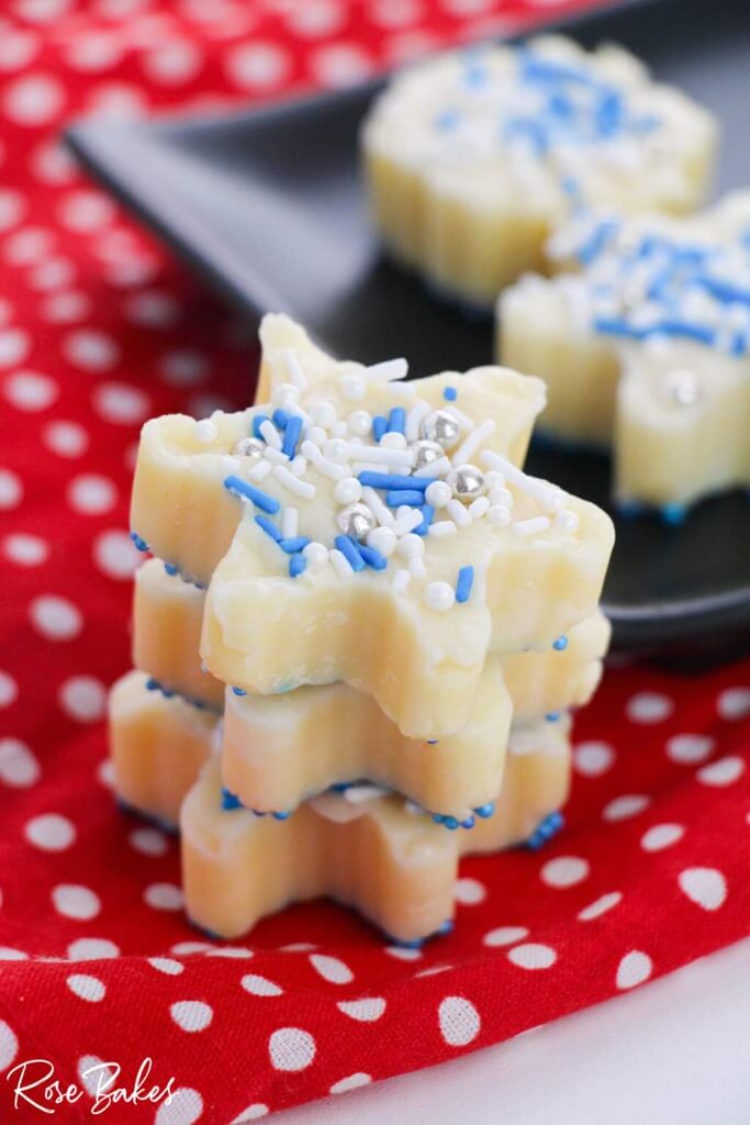 White Chocolate Fudge Snowflakes