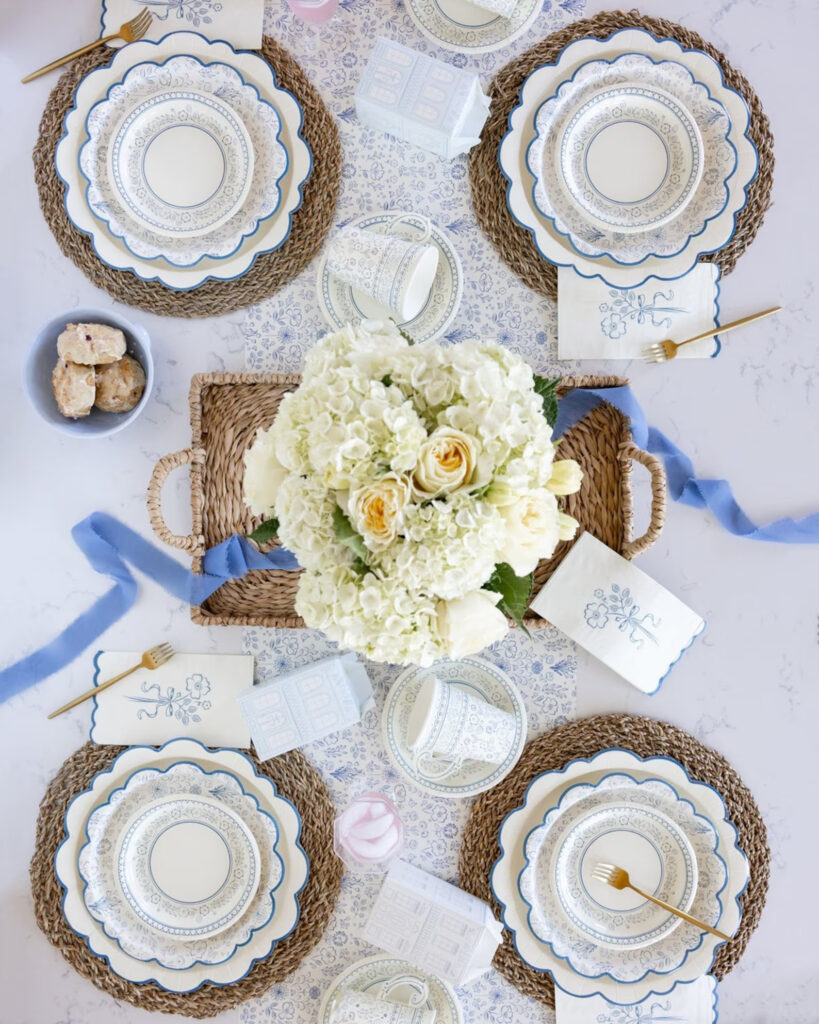 Floral Tea Party Set Up Idea