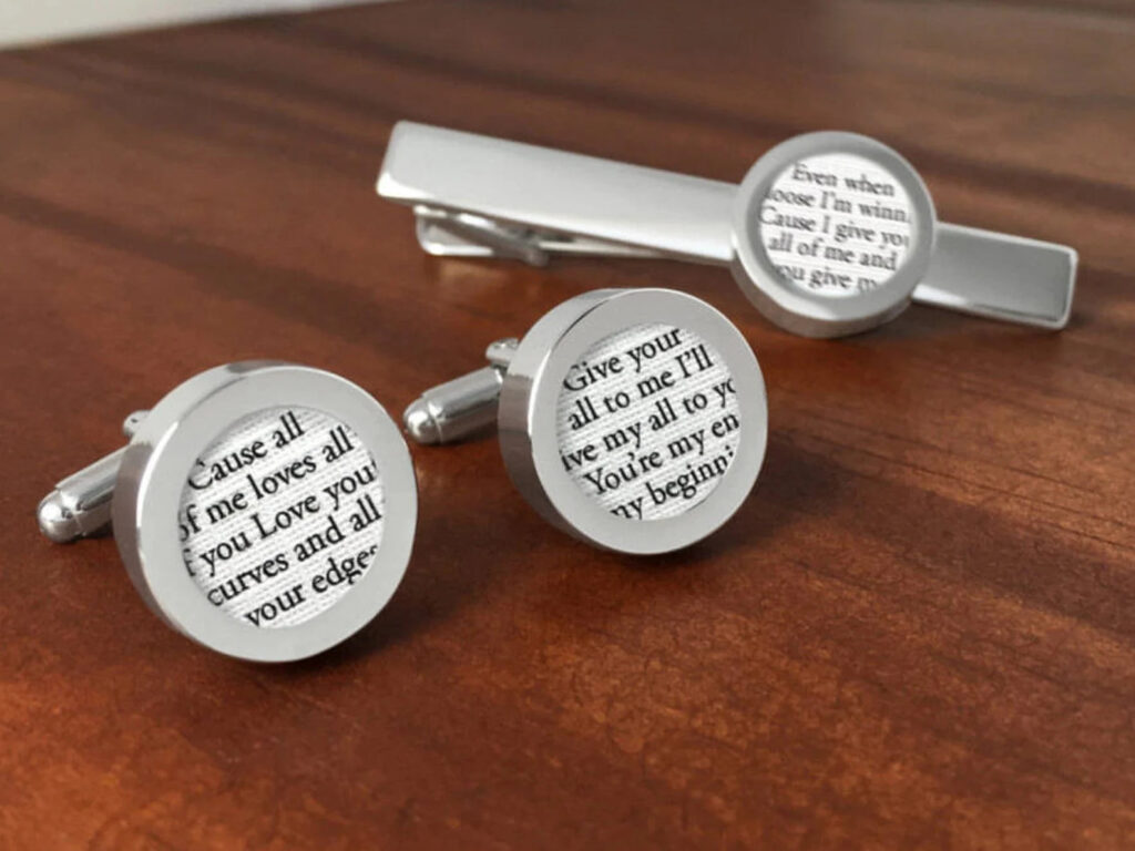 Cotton Song Lyric Cufflinks