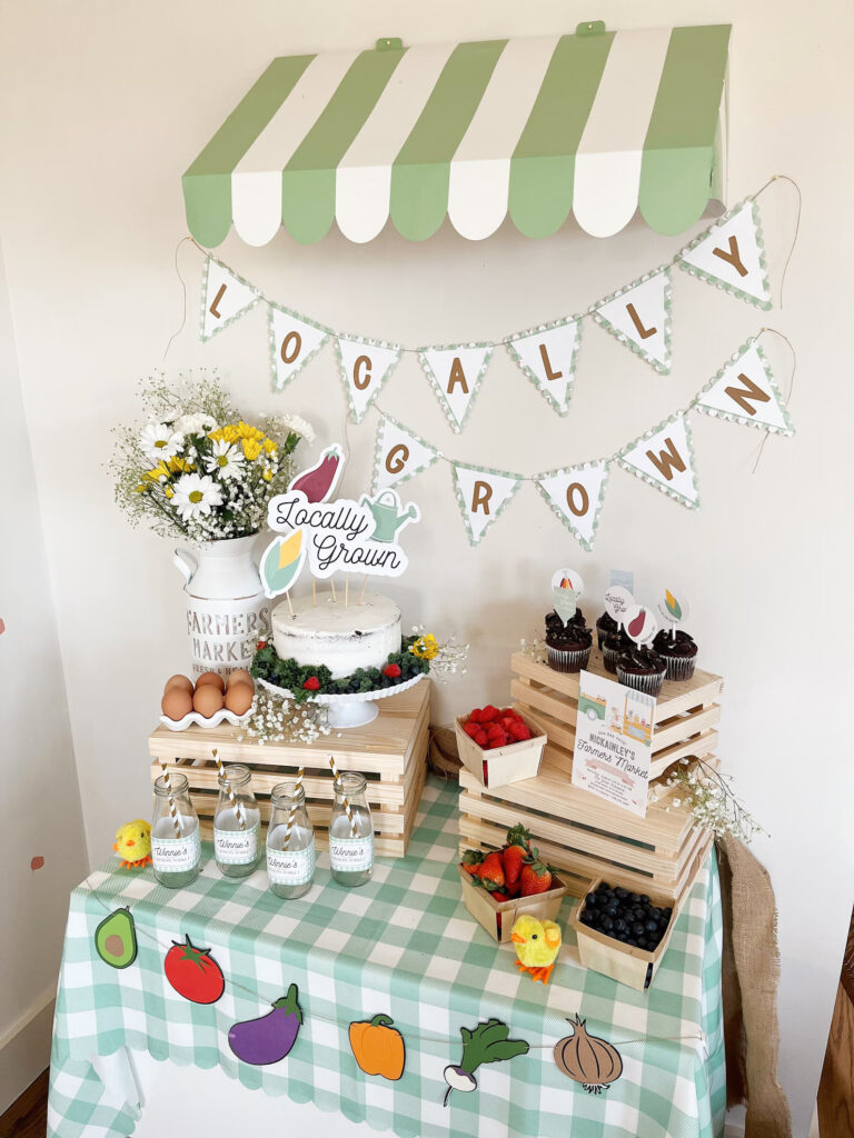 Farmers Market Birthday Party Decor