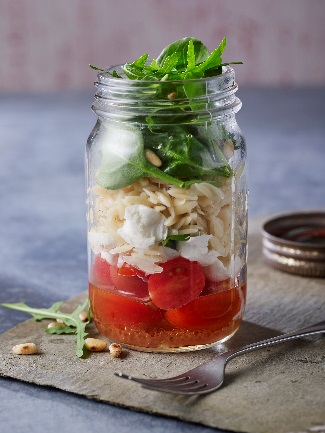 Italian Orzo Pasta Mason Jar Salad