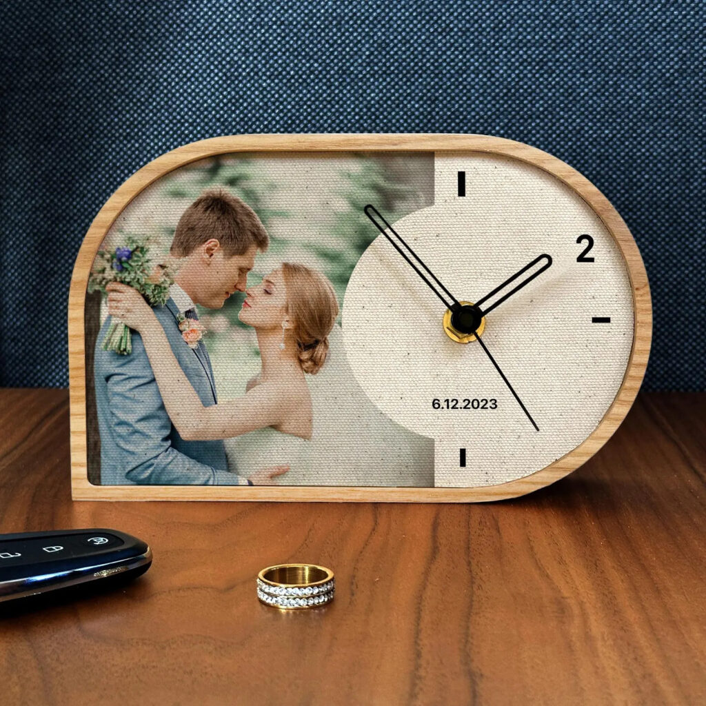 Personalized Cotton Photo Clock