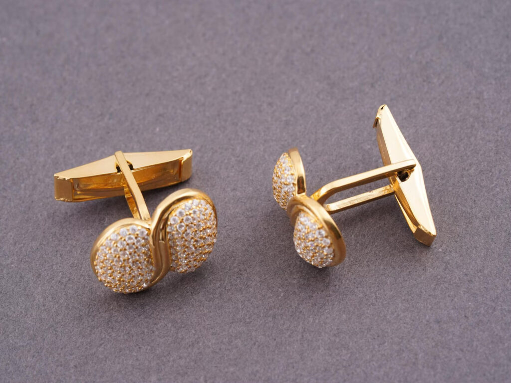 Round Diamond Cufflinks