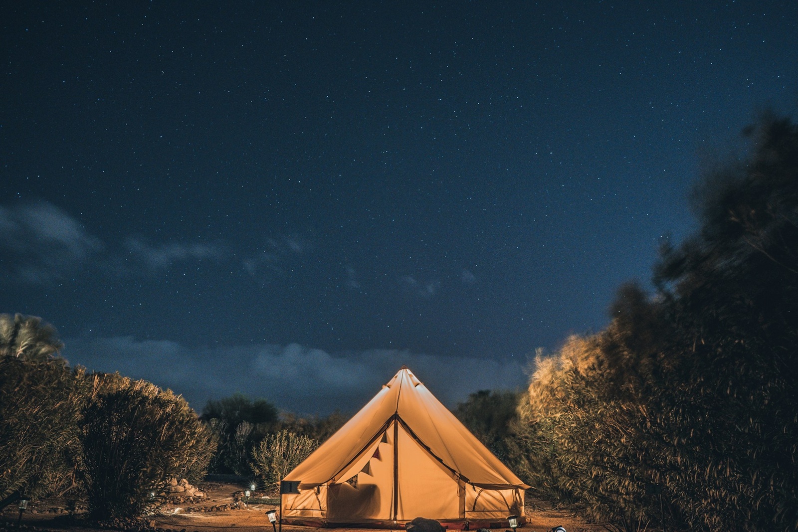 Backyard camping set up