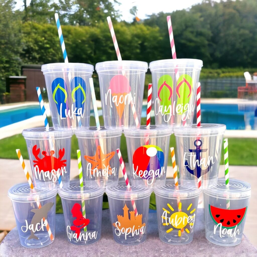 Birthday Pool Party Cups