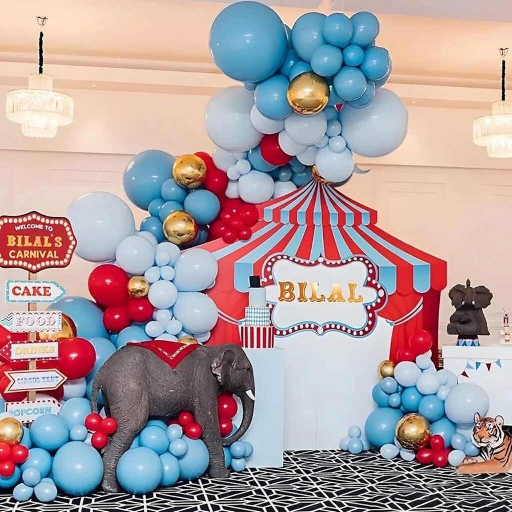Circus Theme Balloon Garland