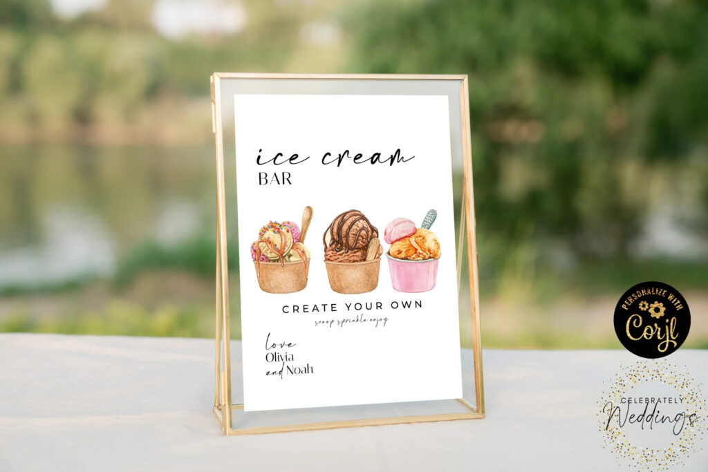 Ice Cream Bar Sign