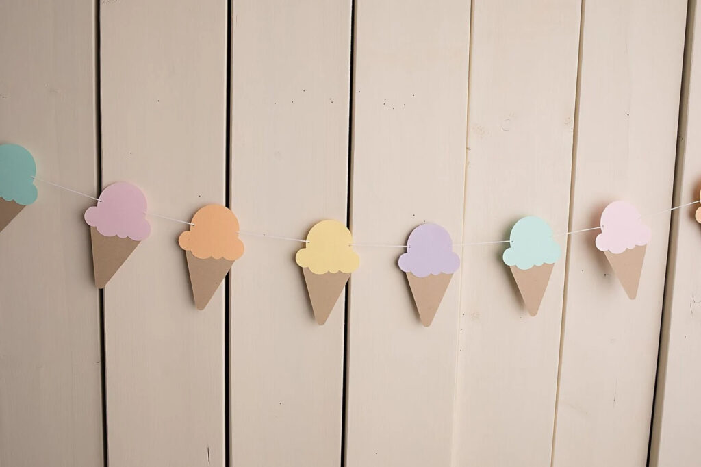Ice cream party decor