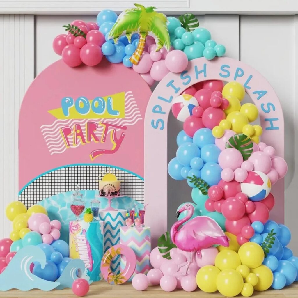Summer Pool Party Balloon Garland Kit