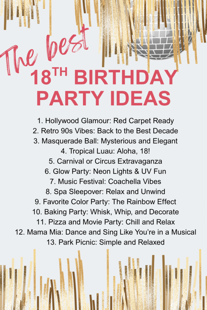 18th Birthday Party Theme Ideas