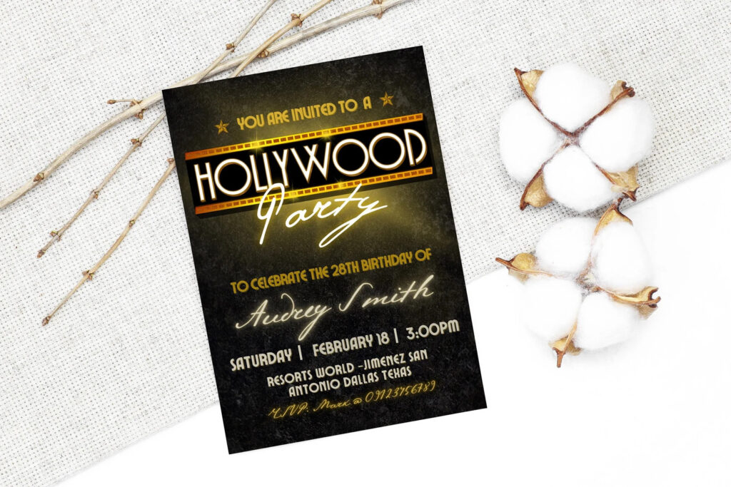 Hollywood Party Invitation