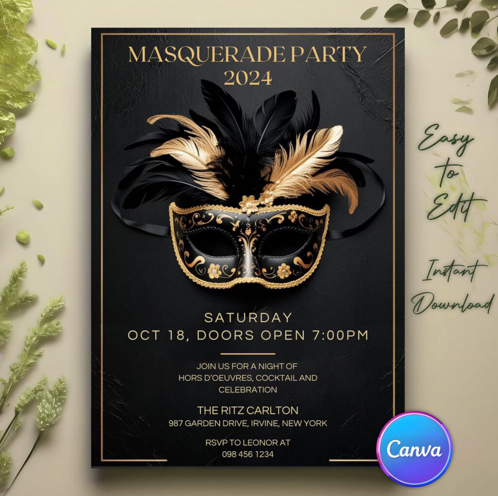 Masquerade Party Invitation